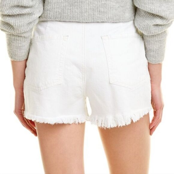 NWT 7 For All Mankind High-Waisted Cutoff in Clean White - Picture 5 of 7